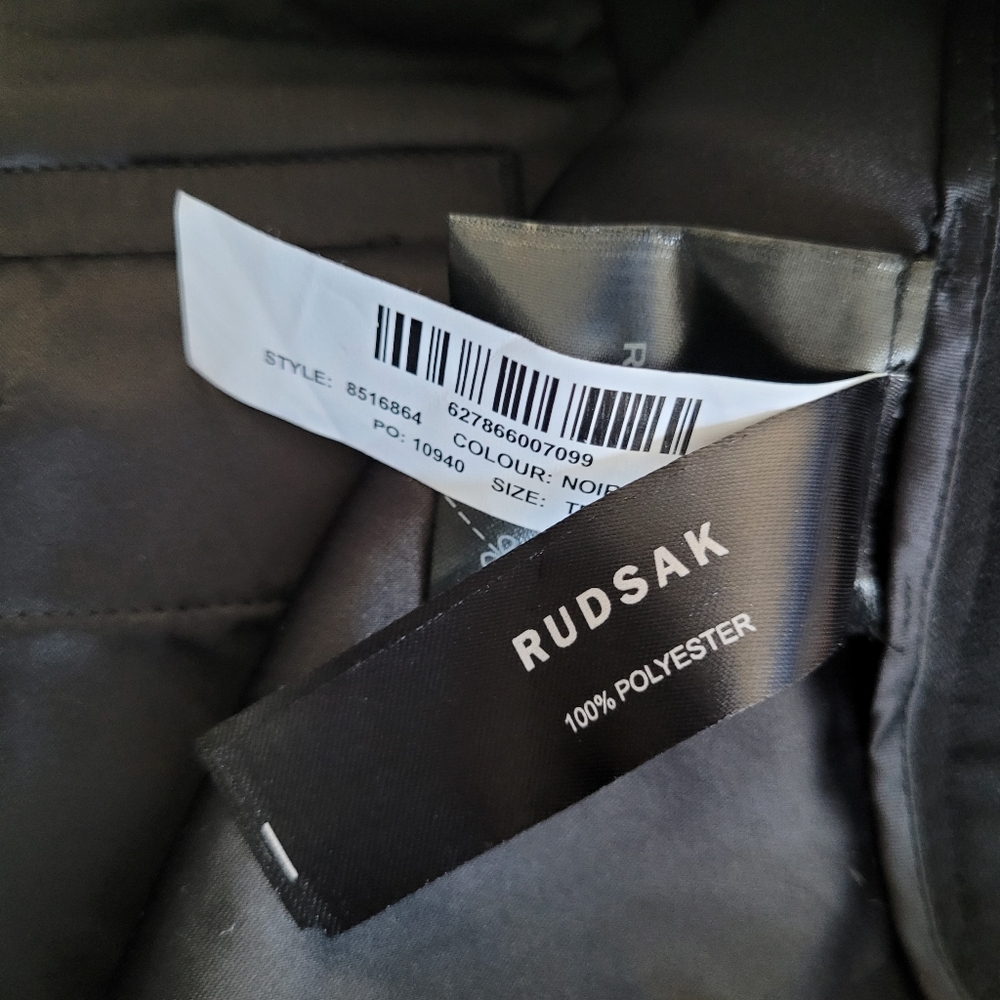 Rudsak Tuxedo Dress Pants Satin Side Stripes Slim Fit Cropped - Picture 9 of 11
